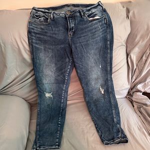 Silver Jean Capri